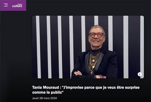 Tania Mouraud sur France Culture