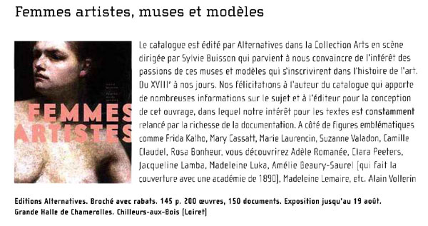 Memoire des Arts Femmes artistes