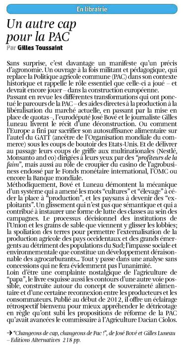 Libre Belgique changeons la PAC