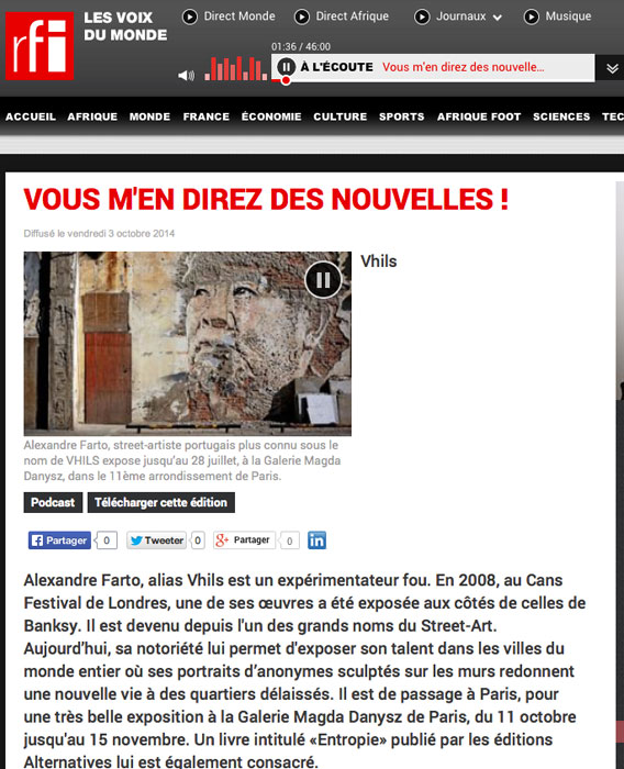 Vhils sur RFI