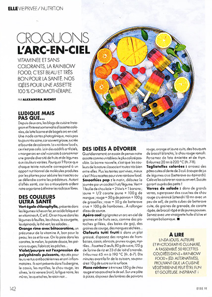 Rainbow Food in "Elle"