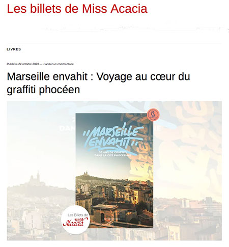 Marseille envahit Billets de Miss Acacia