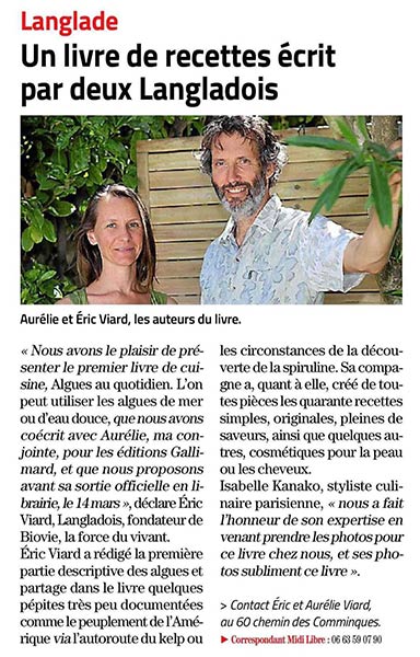 Algues au quotidien dans Midi Libre