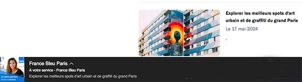 Chrixcel sur France Bleu Paris