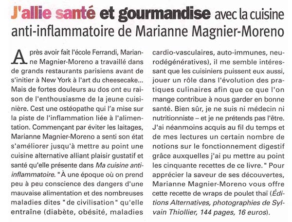 Ma cuisine anti-inflammatoire dans FEMI-9