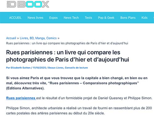 IDBOOX RUES PARISIENNES