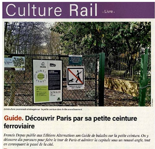 Guide de balades sur la Petite Ceinture La Vie du rail