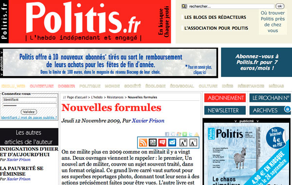 Politis.fr Nouvel art militer