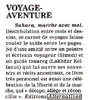 Journal du Dimanche Sahara