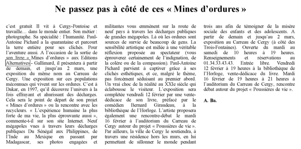 La Parisien Mines d'ordures