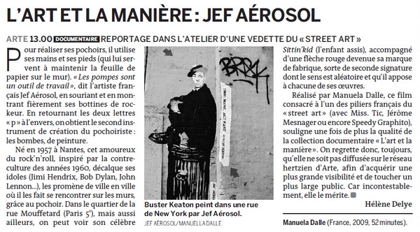 Le Monde, Jef Aerosol et Arte