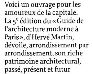 Le Point Guide Archi Paris